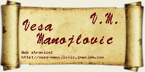 Vesa Manojlović vizit kartica
